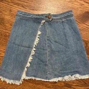 Pistola Wrap Jean Skirt